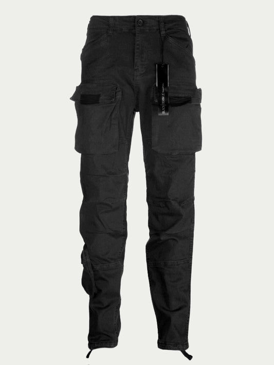 Black Denim Men's Cargo Pants 