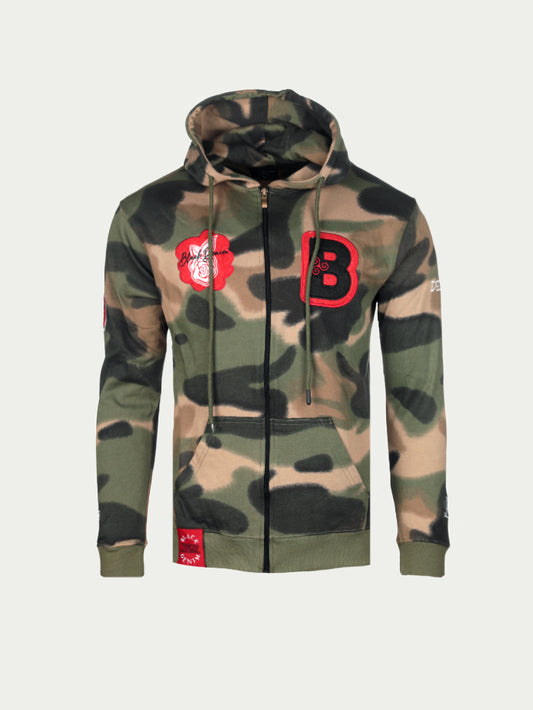 B Branded "Dirty Rose" Camo Hoodie